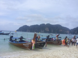 Boats docking on Phi phi Island